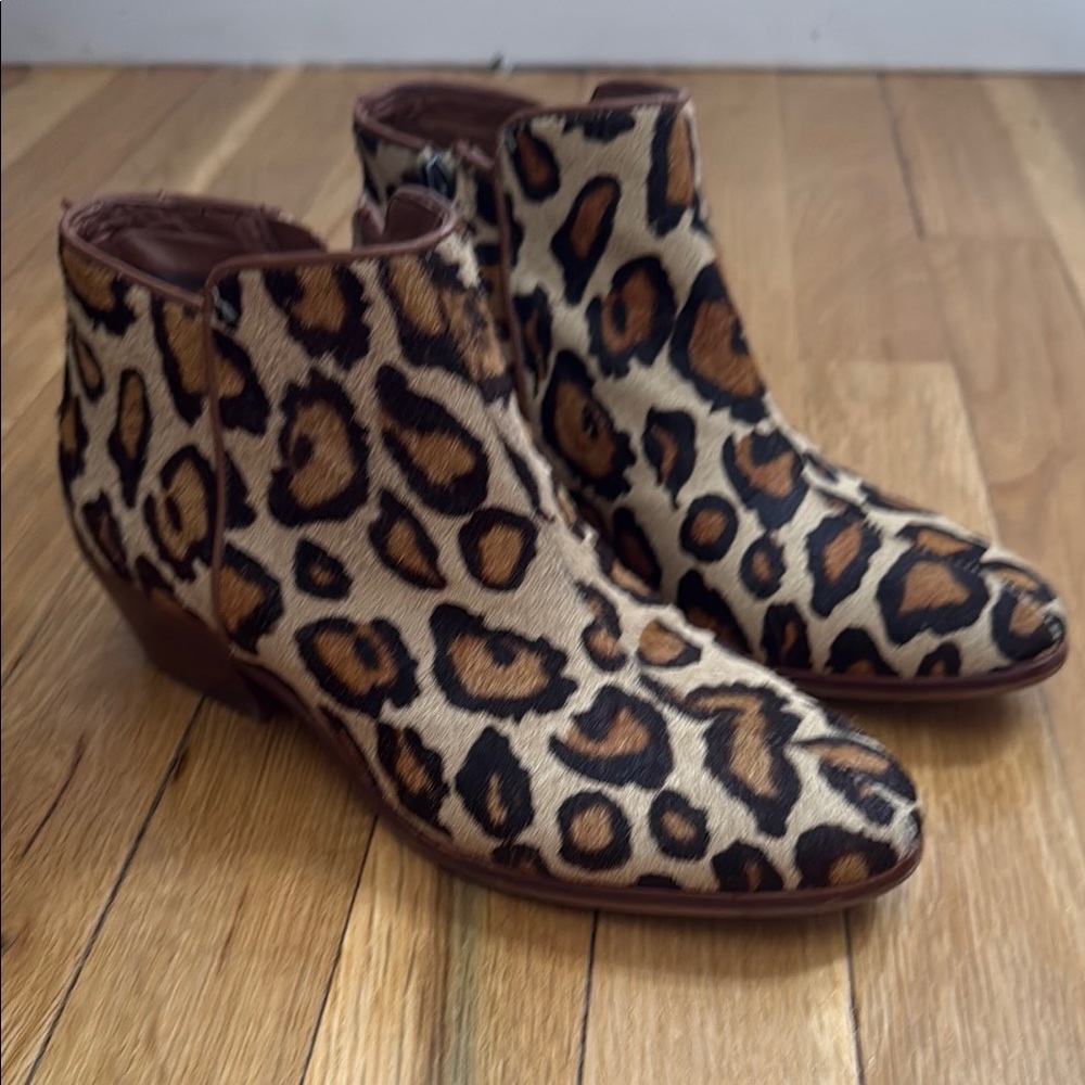 Sam Edelman Leopard Print Ankle Booties